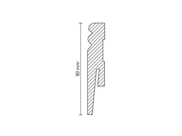 Плинтус MDF Arbiton Loctike 103 2400х80х15 мм
