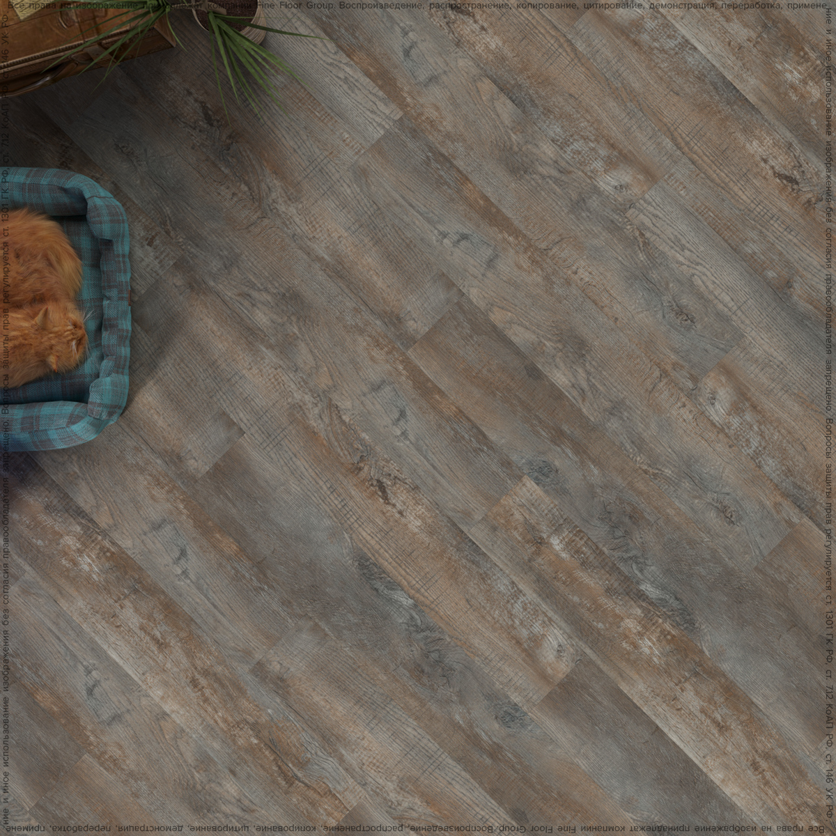 Кварцвинил Fine Floor Wood FF-1518 Дуб Этна