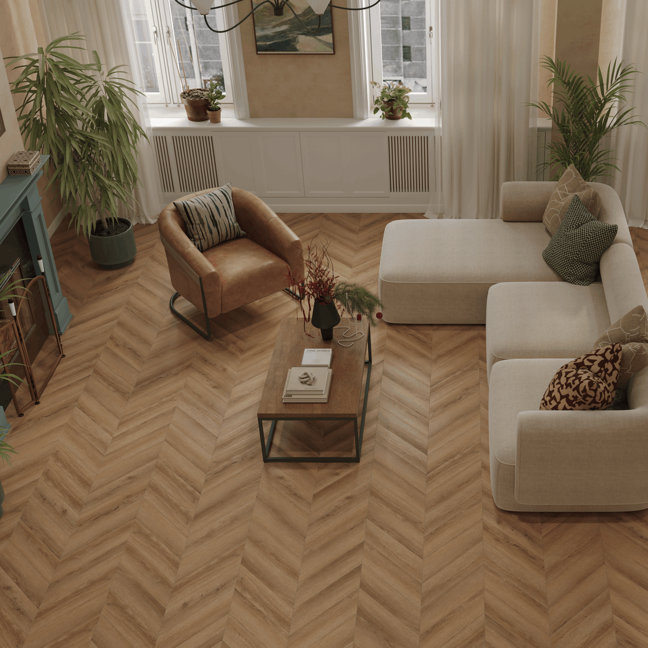 Кварцвинил Tulesna Искусство в шевроне (Art Chevron) 1011-3 Mare