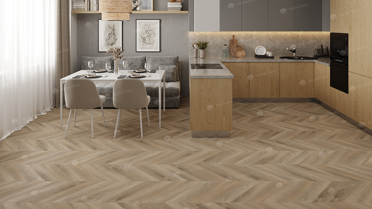 Кварцвинил Alpine Floor Chevron Alpine Eco 18-6 Дуб Синистра