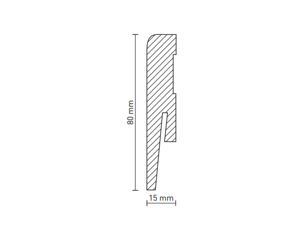 Плинтус MDF Arbiton Loctike 102 2400х80х15 мм