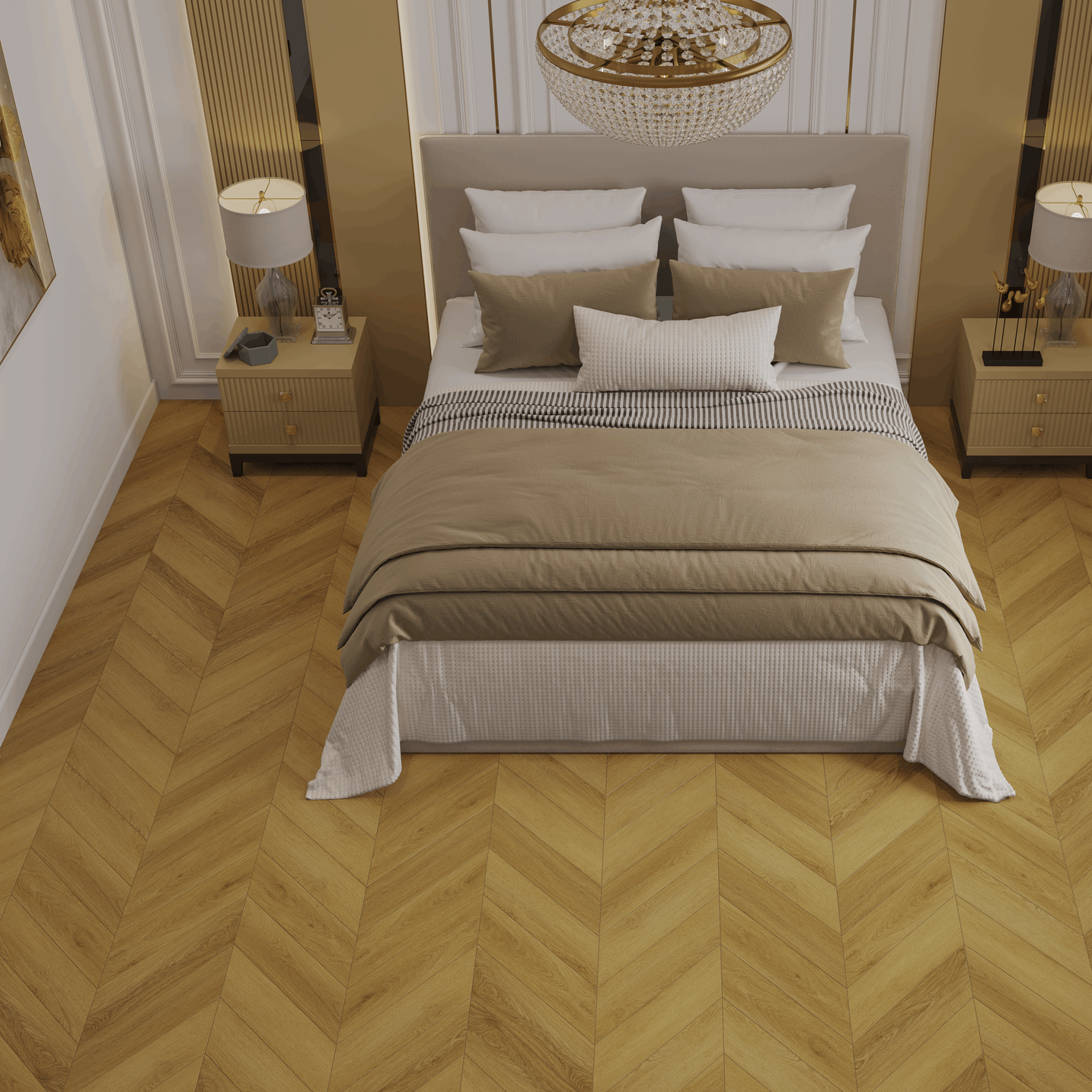 Кварцвинил Tulesna Искусство в шевроне (Art Chevron) 1011-10 Valore
