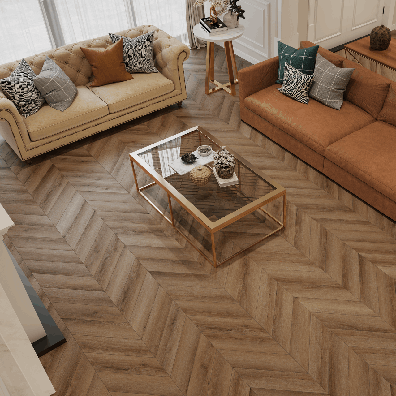 Кварцвинил Tulesna Искусство в шевроне (Art Chevron) 1011-4 Eterno