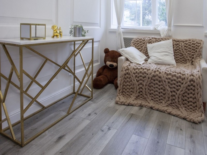 Кварцвинил Damy Floor Family T7020-5D Дуб Состаренный Серый