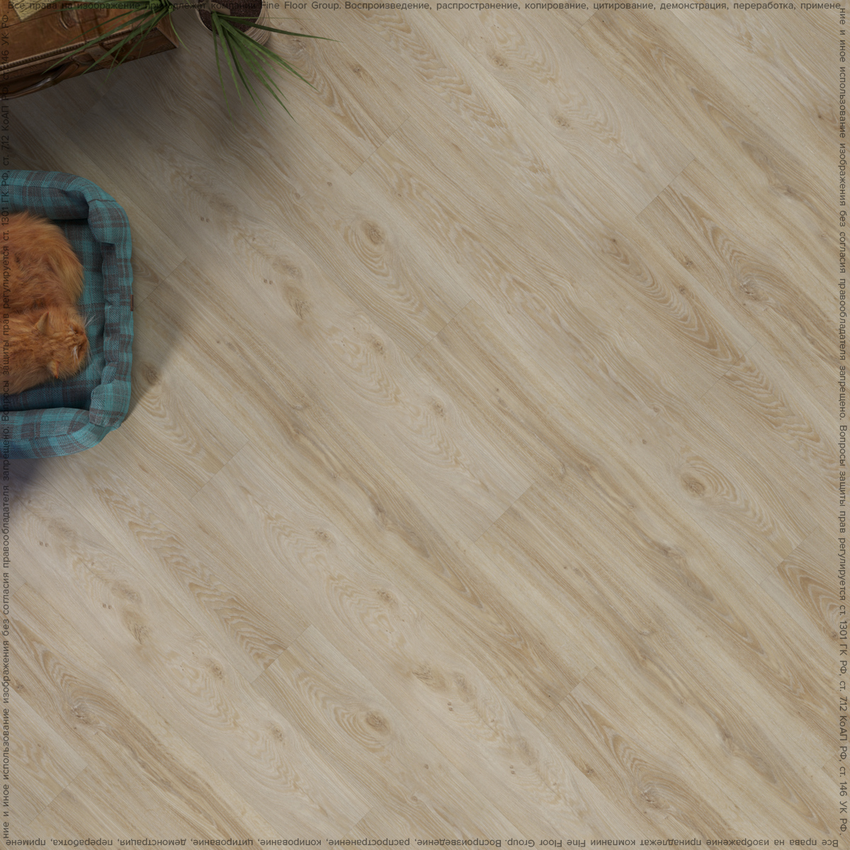 Кварцвинил Fine Floor Wood FF-1434 Дуб Листаль