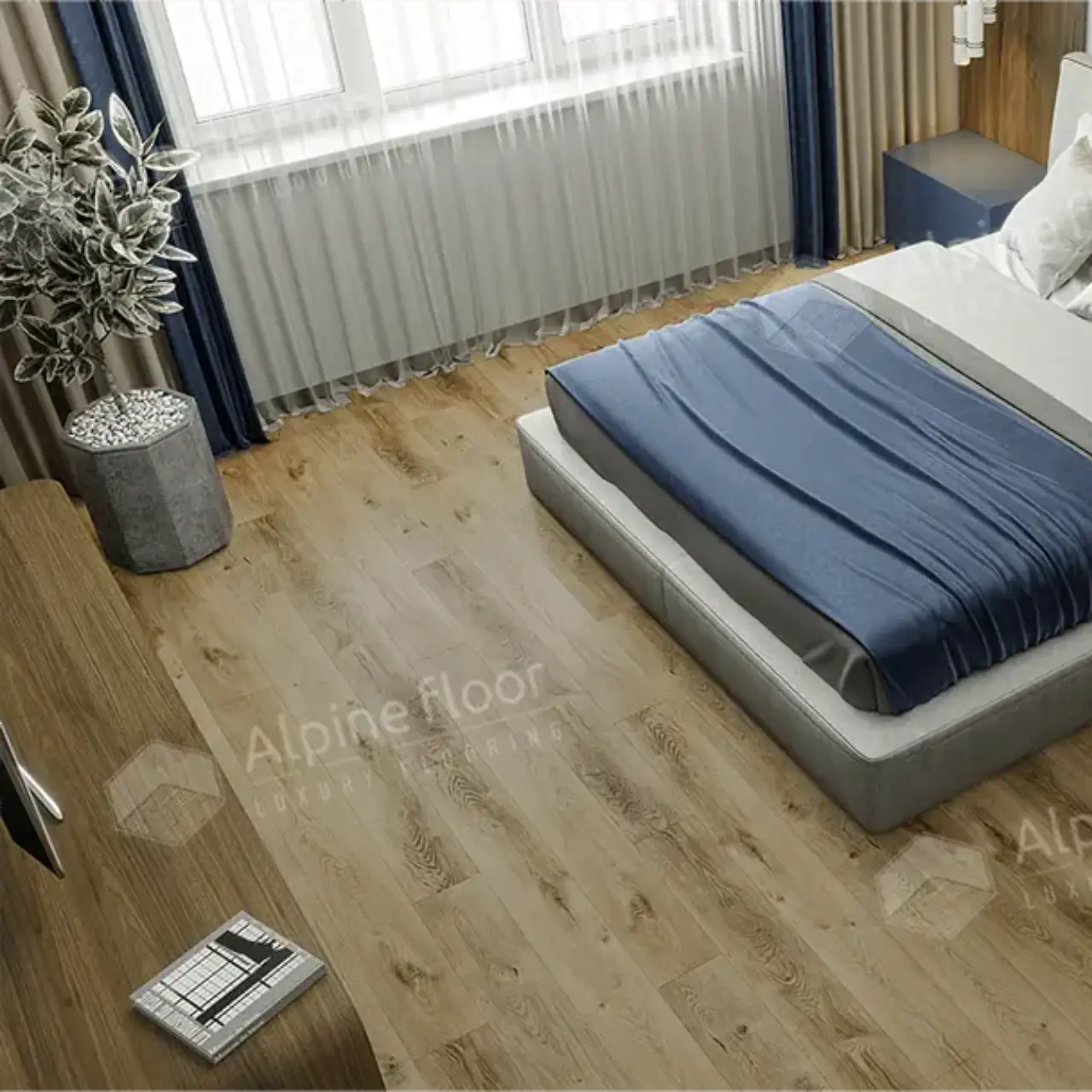 Кварцвинил Alpine Floor Liberty Loose Lay ECO 23-3 Дуб Натуральный Отбеленный