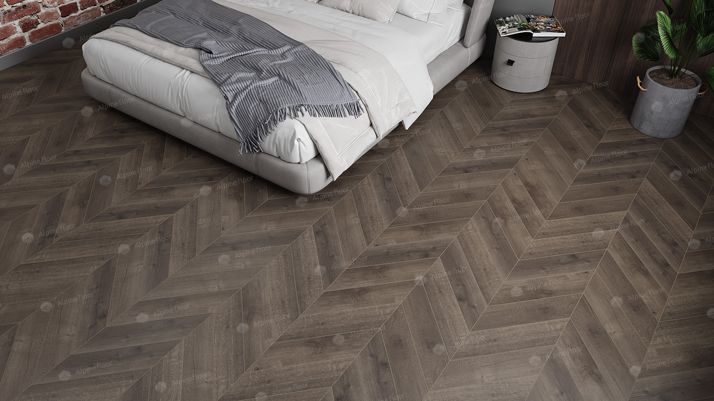 Кварцвинил Alpine Floor Chevron Alpine Eco 18-9 Дуб Антарес