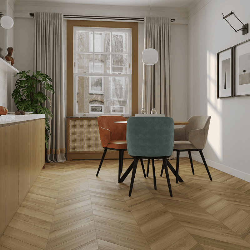 Кварцвинил Tulesna Искусство в шевроне (Art Chevron) 1011-8 Fortuna