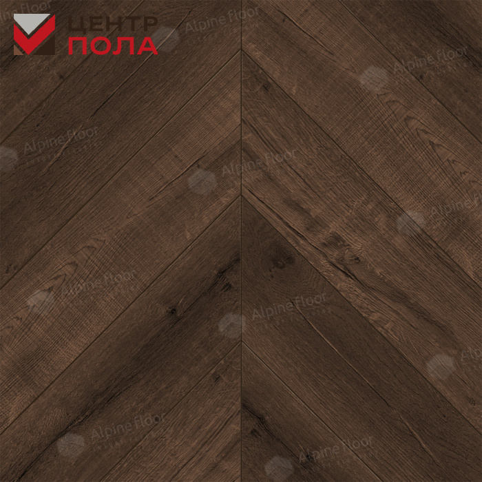 Кварцвинил Alpine Floor Chevron Alpine Eco 18-12 Дуб Мокка