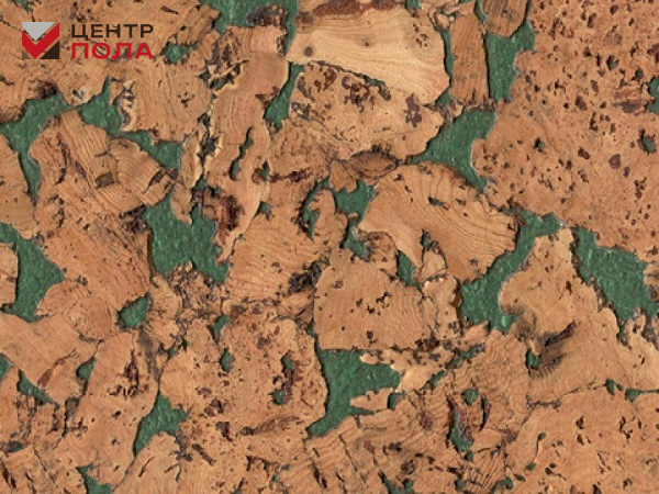 Настенное клеевое пробковое покрытие CorkStyle Wall Design Monte Green