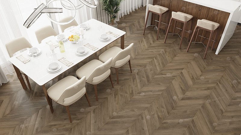 Кварцвинил Alpine Floor Chevron Alpine Eco 18-4 Дуб Насыщенный