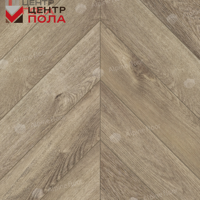 Кварцвинил Alpine Floor Chevron Alpine Eco 18-3 Дуб Натуральный Отбеленный
